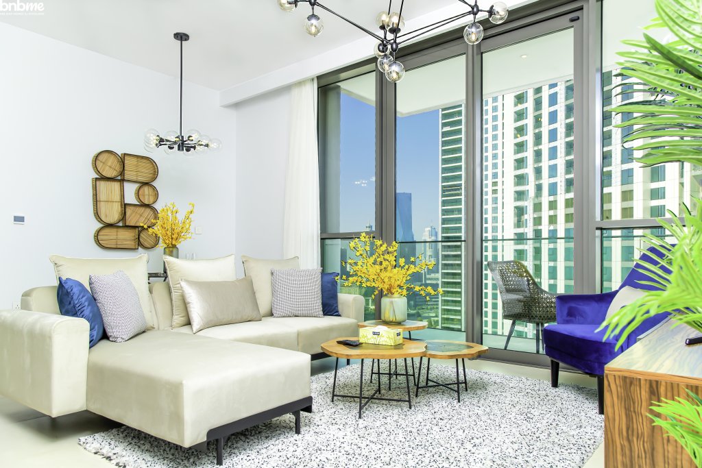 Дубай: Апартаменты bnbmehomes | BurjK and Fountains light up view-3109