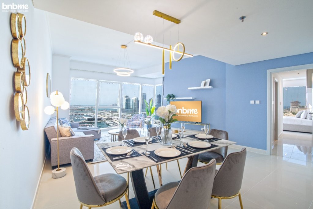 Дубай: Апартаменты Charming 2BR in Marina with Sea View by bnbme-1901