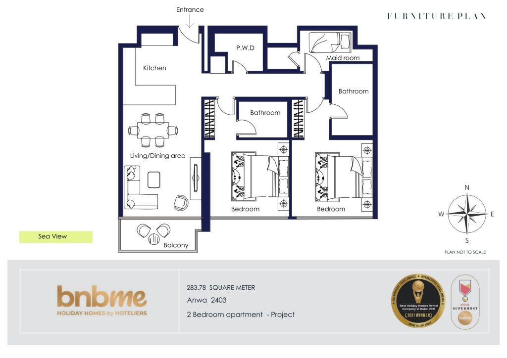 Дубай: Апартаменты Full Sea View Maritime City Apt Near Dubai Frame-2403