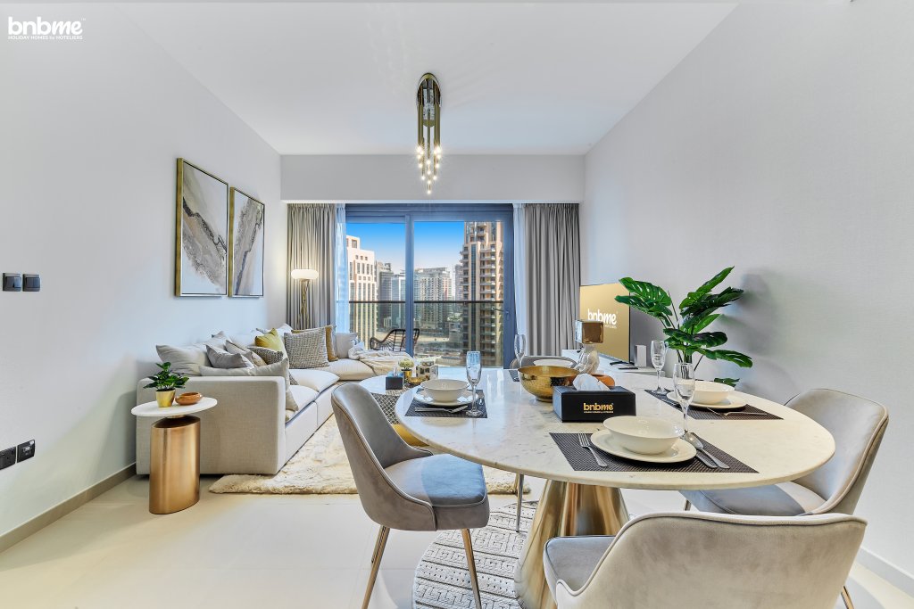 Дубай: Апартаменты bnbmehomes | Urban Oasis | 1 BR Apt in Act Two- 1304