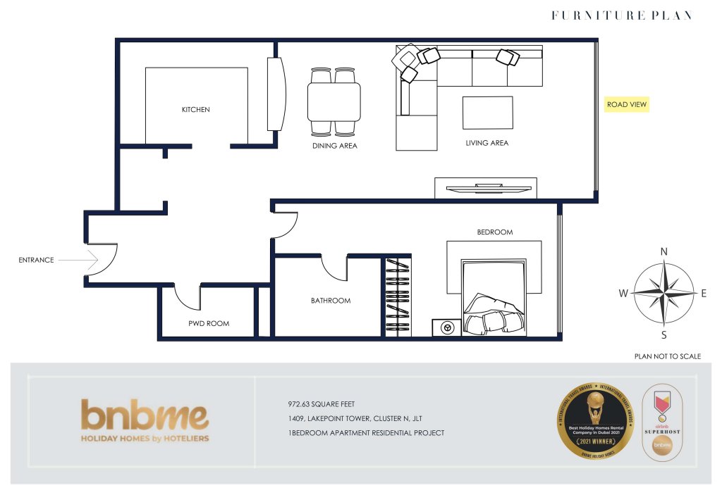 Дубай: Апартаменты bnbmehomes | Luxury Living in JLT | Nr/ JBR beach-1409