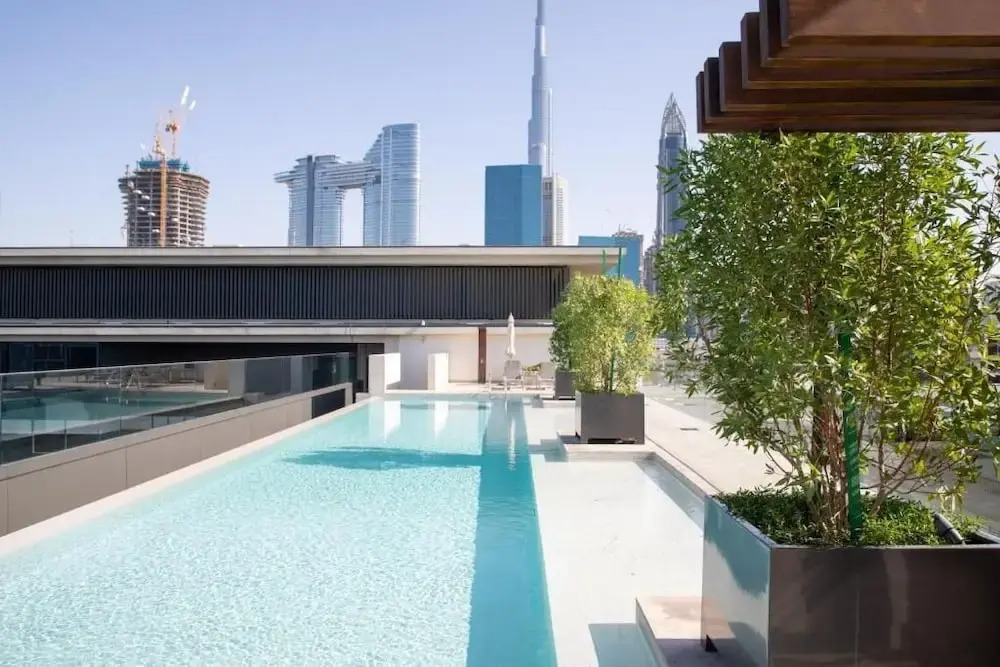 Дубай: Aya - Sophisticated 1BR Apartment in CityWalk with Views