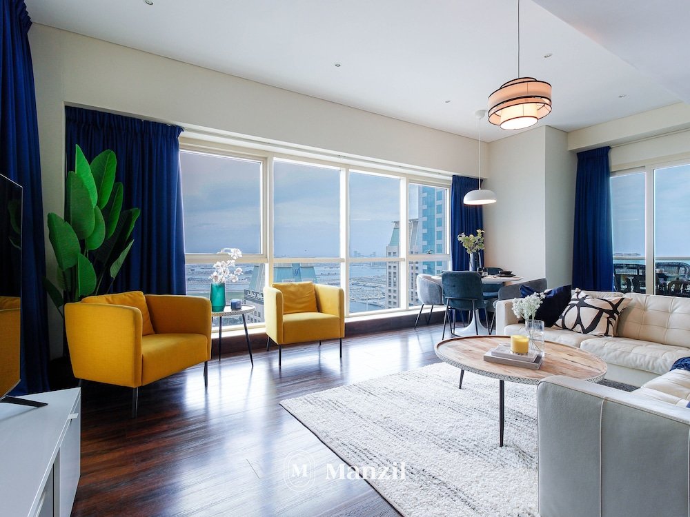 Дубай: Manzil - Stylish 2BR in Dubai Marina nr Dubai Eye