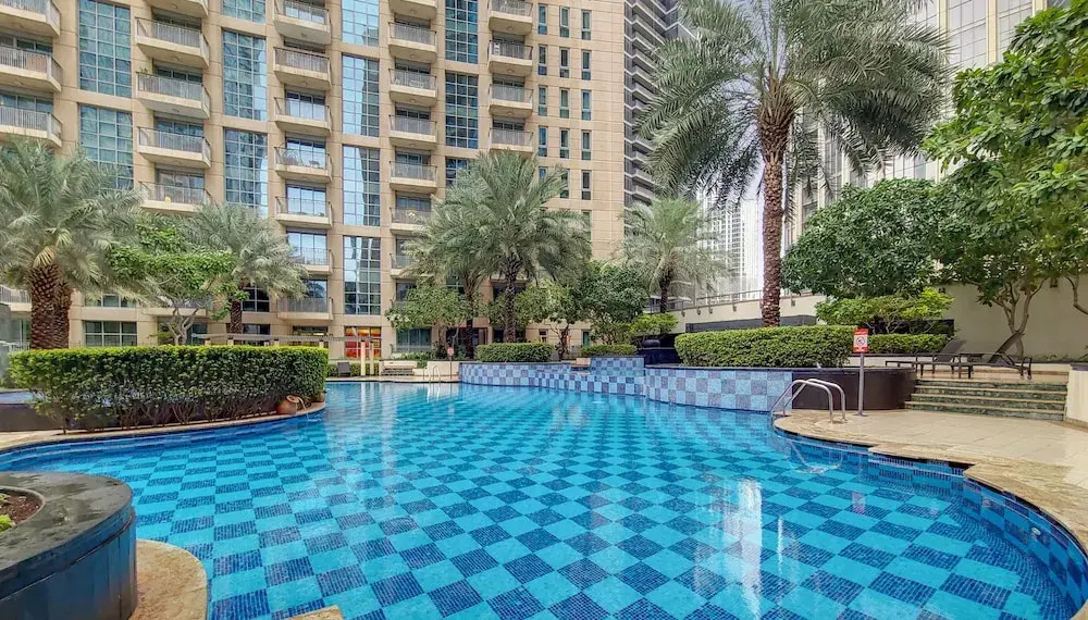 Дубай: Manzil -Cozy 1BR Apt w/ Downtown Skyline Burj View