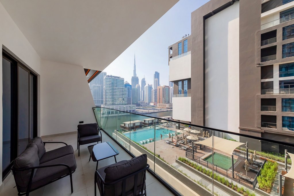 Дубай: Апартаменты Stylish 1BR with view on Burj Khalifa