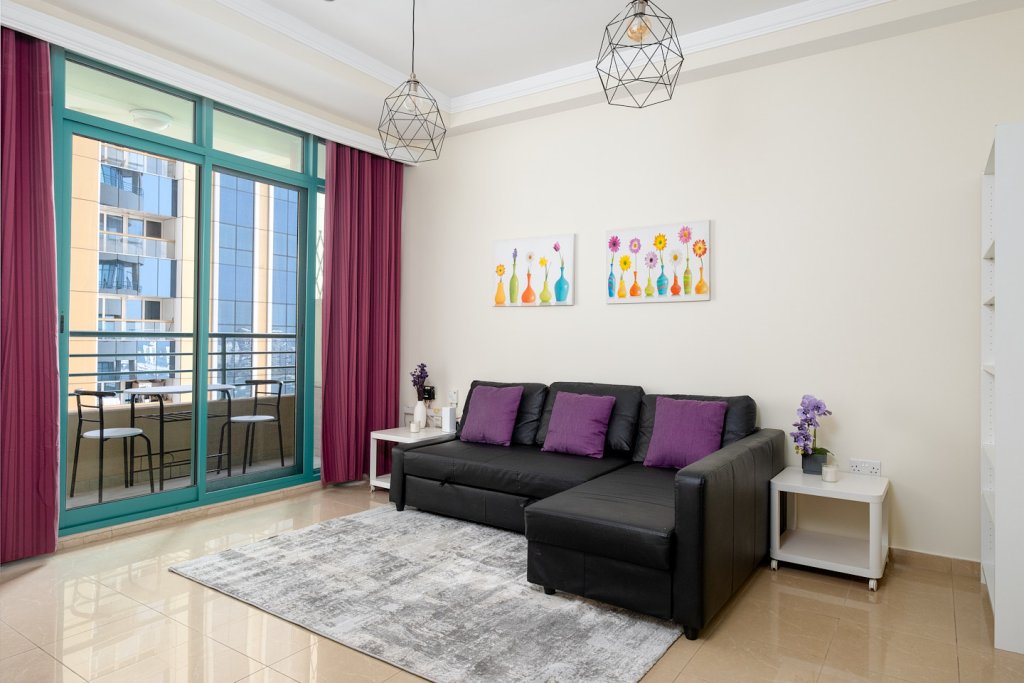 Дубай: Апартаменты Welcome Home in Marina Crown 1 Спальня с Балконом