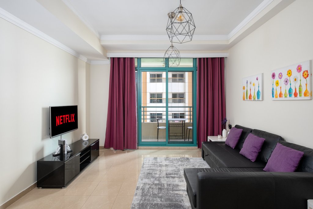 Дубай: Апартаменты Welcome Home in Marina Crown 1 Спальня с Балконом