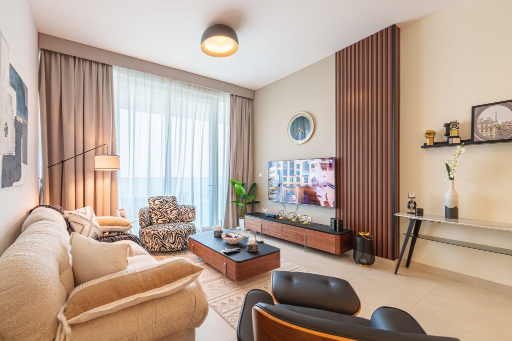Дубай: Апартаменты Marco Polo, Cozy 2BR with Splendid Dubai Frame & Skyline View