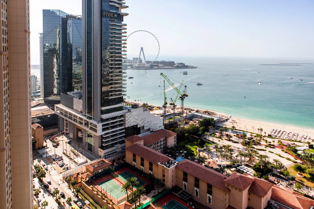 Дубай: Апартаменты Dubai Marina 1BR with amazing sea view at Murjan 2