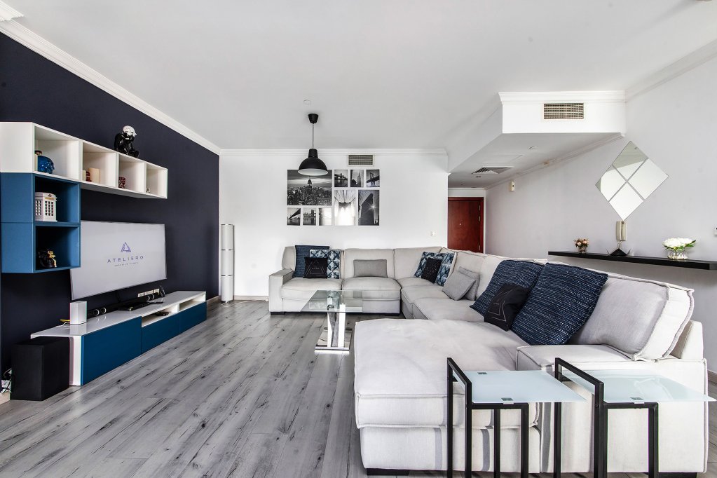 Дубай: Апартаменты Dubai Marina 1BR with amazing sea view at Murjan 2