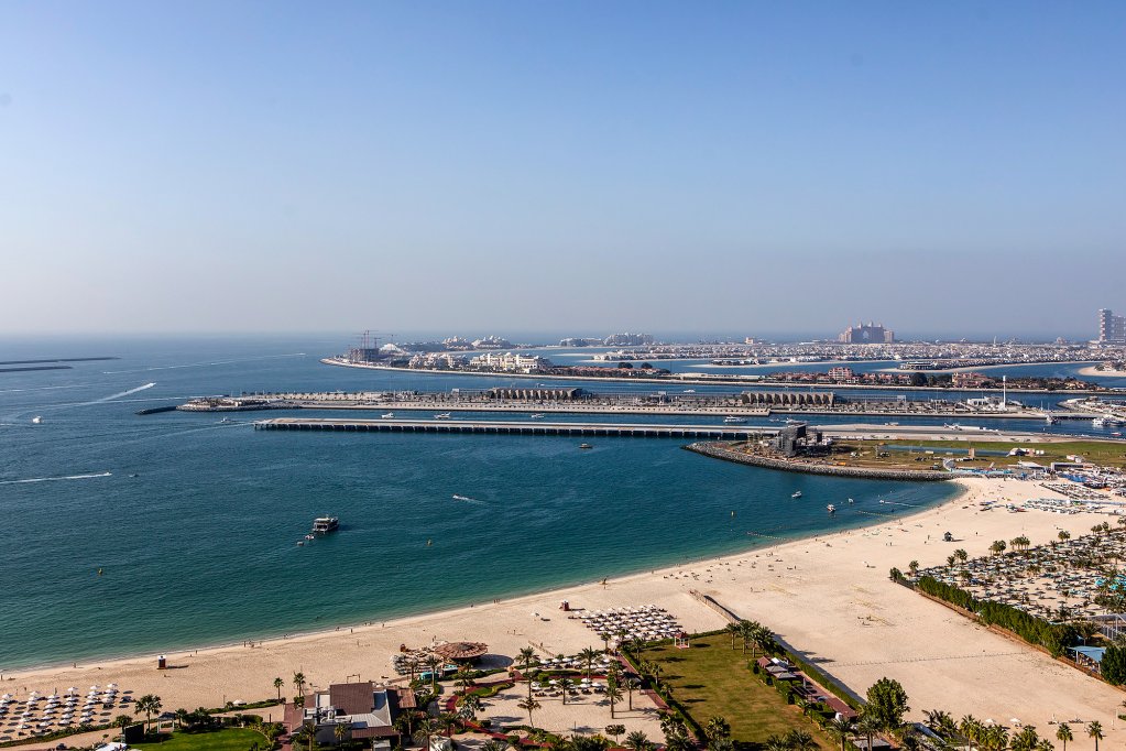 Дубай: Апартаменты Dubai Marina 1BR with amazing sea view at Murjan 2