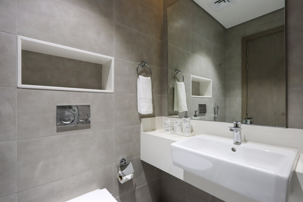 Дубай: Апартаменты Panoramic 2BR with Lagoon view at District One