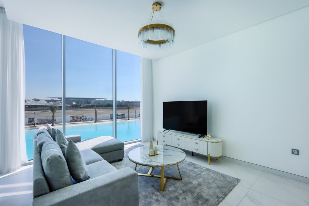 Дубай: Апартаменты Panoramic 2BR with Lagoon view at District One