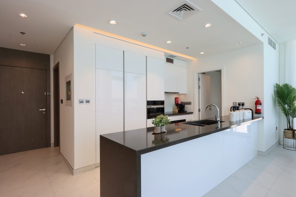 Дубай: Апартаменты Panoramic 2BR with Lagoon view at District One