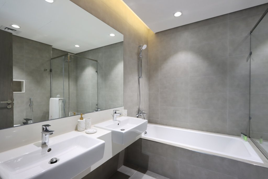 Дубай: Апартаменты Panoramic 2BR with Lagoon view at District One