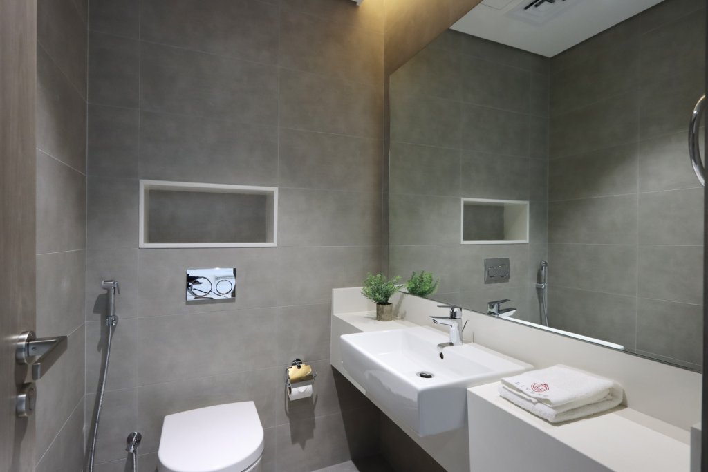 Дубай: Апартаменты Panoramic 2BR with Lagoon view at District One