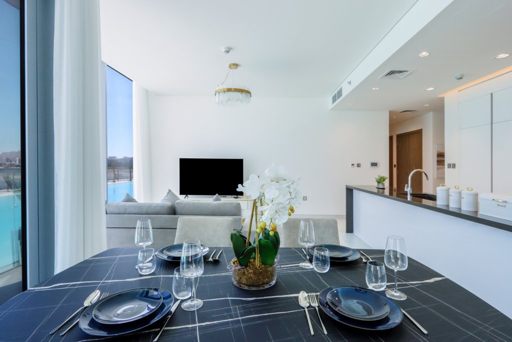 Дубай: Апартаменты Panoramic 2BR with Lagoon view at District One