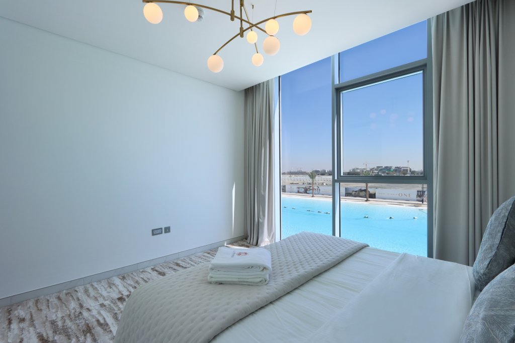 Дубай: Апартаменты Panoramic 2BR with Lagoon view at District One