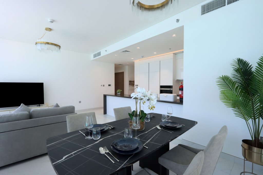 Дубай: Апартаменты Panoramic 2BR with Lagoon view at District One