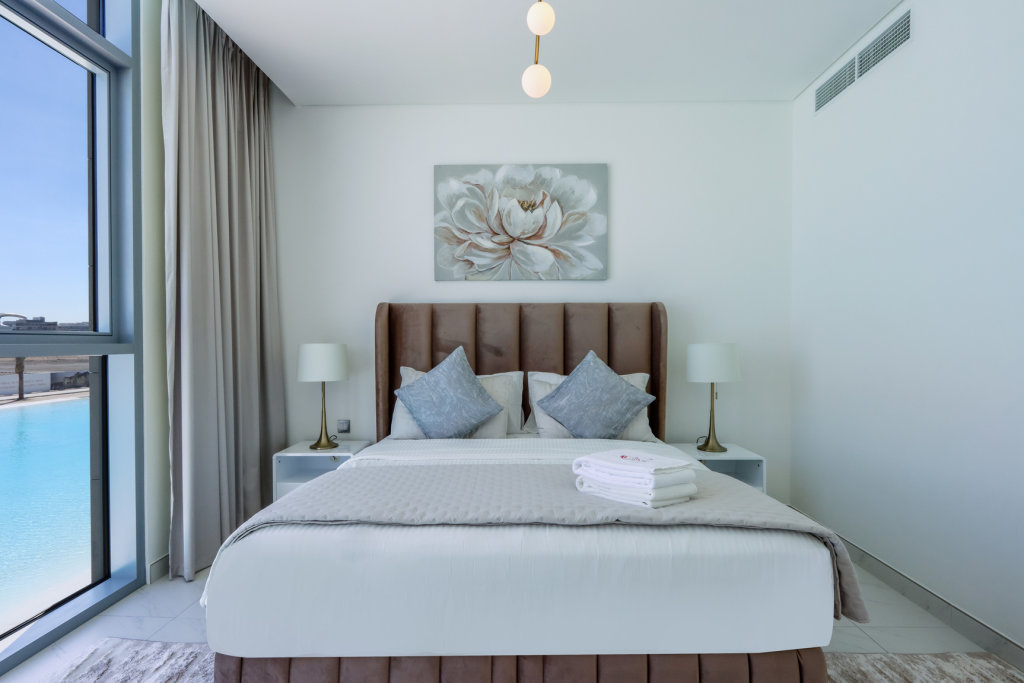 Дубай: Апартаменты Panoramic 2BR with Lagoon view at District One