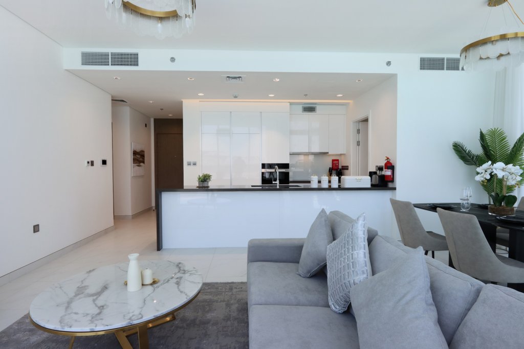 Дубай: Апартаменты Panoramic 2BR with Lagoon view at District One