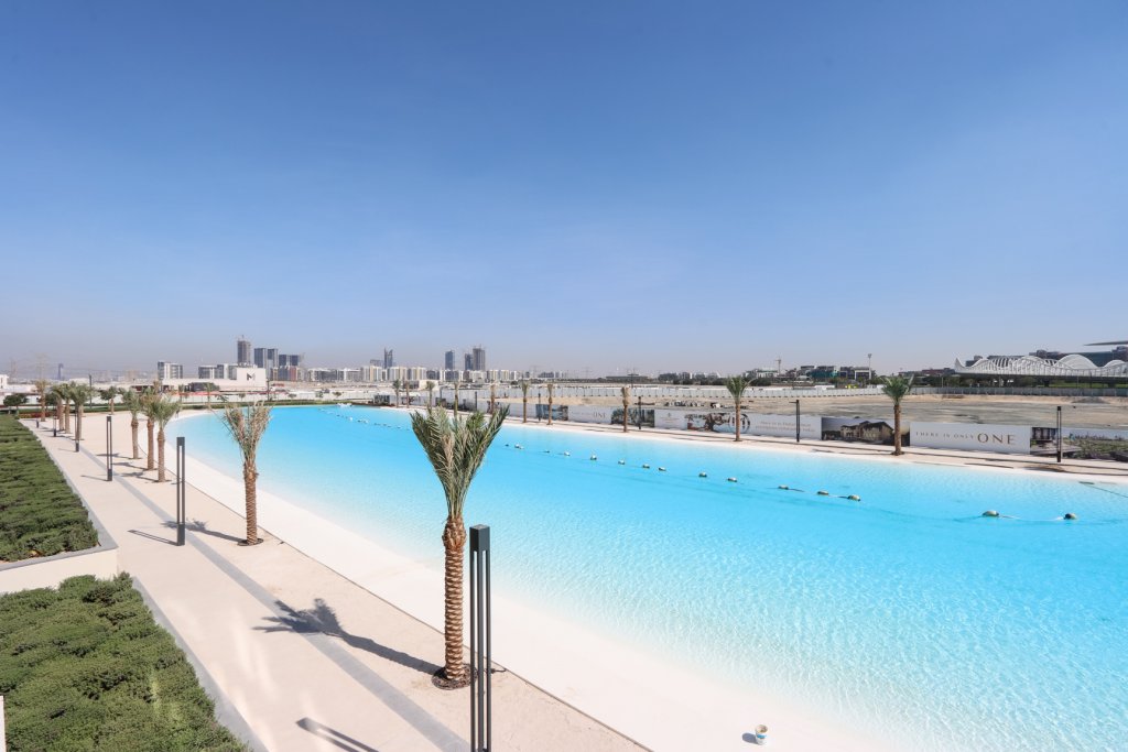 Дубай: Апартаменты Panoramic 2BR with Lagoon view at District One