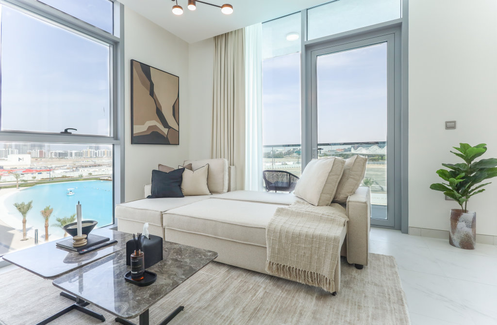Дубай: Apartments Elite LUX Holiday Homes - Lagoon View 1BR Luxury Oasis in MBR Dubai