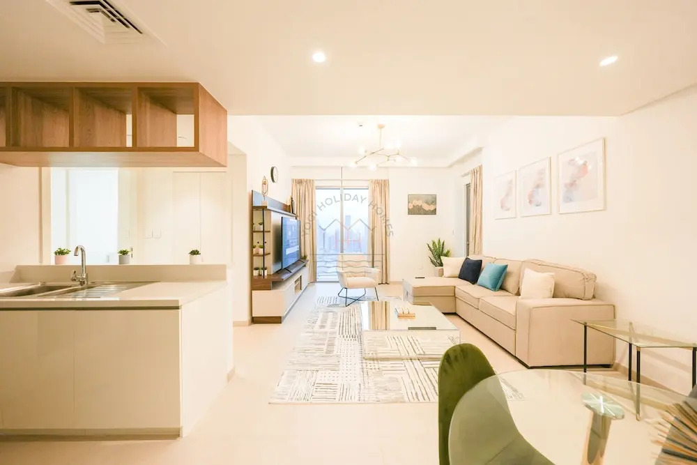 Дубай: Yogi - Modern 2BR Apartment with Stunning Dubai Fountain