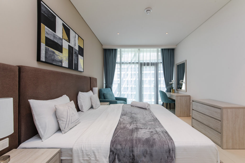 Дубай: Апартаменты Ideal 1BR with sea view on Palm Jumeirah