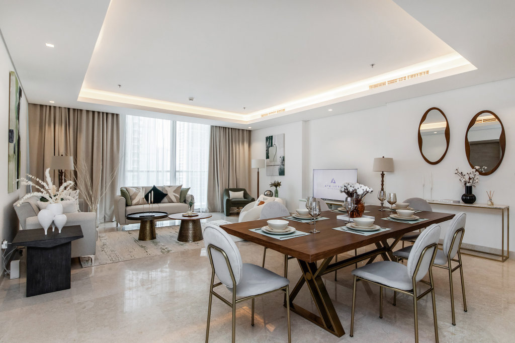 Дубай: Апартаменты Luxe 3BR High Floor & Burj Khalifa view