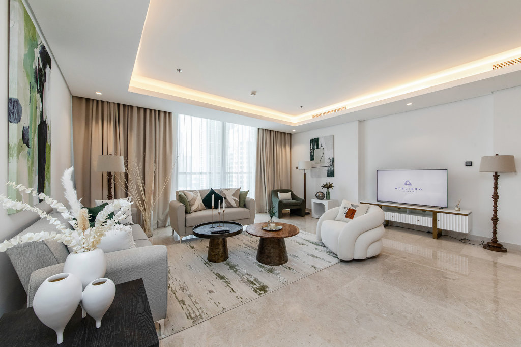 Дубай: Апартаменты Luxe 3BR High Floor & Burj Khalifa view