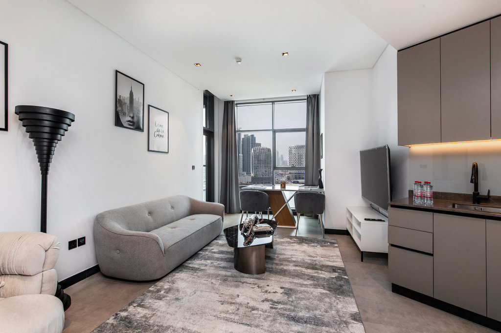 Дубай: Апартаменты Luxe Waterfront 2BR with Canal & Burj Khalifa view