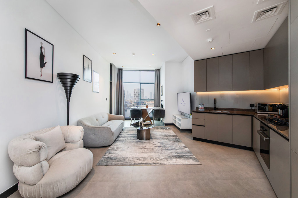 Дубай: Апартаменты Luxe Waterfront 2BR with Canal & Burj Khalifa view