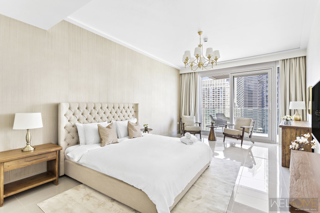 Дубай: Апартаменты WelHome Luxury Apartment Facing Burj Khalifa with Terrace