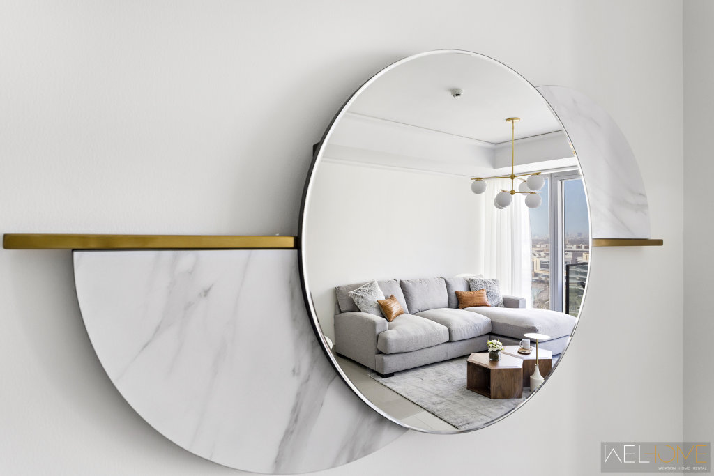 Дубай: Апартаменты WelHome Luxury Apartment Facing Burj Khalifa with Terrace