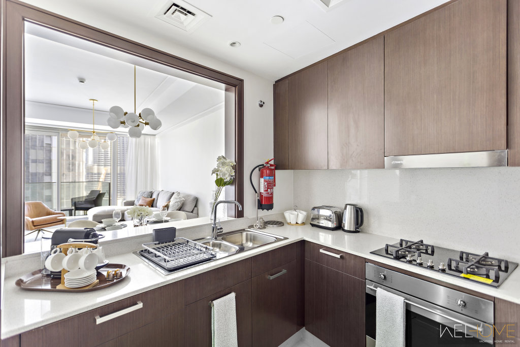 Дубай: Апартаменты WelHome Luxury Apartment Facing Burj Khalifa with Terrace