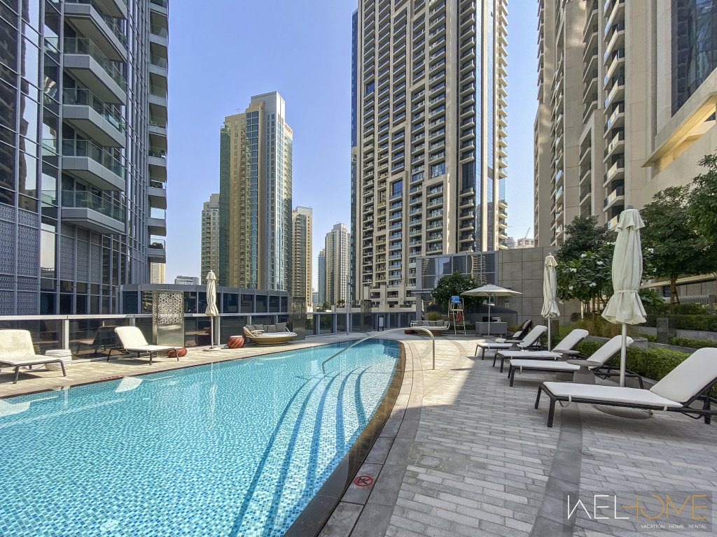 Дубай: Апартаменты WelHome Luxury Apartment Facing Burj Khalifa with Terrace