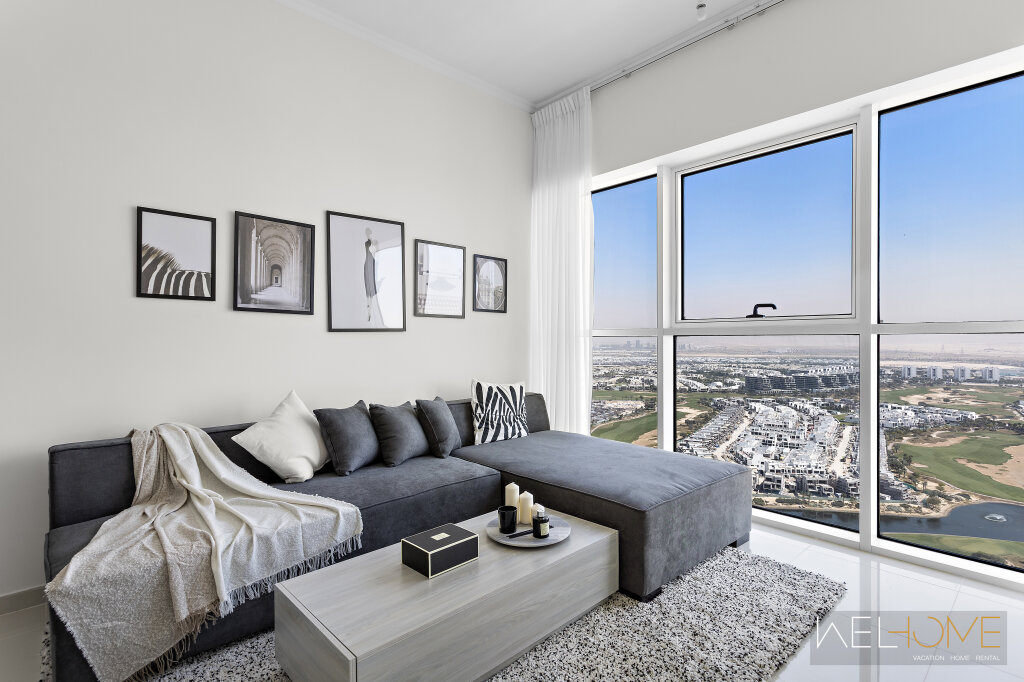 Дубай: Апартаменты WelHome - Breathtaking 1BR Apt with Balcony and City View