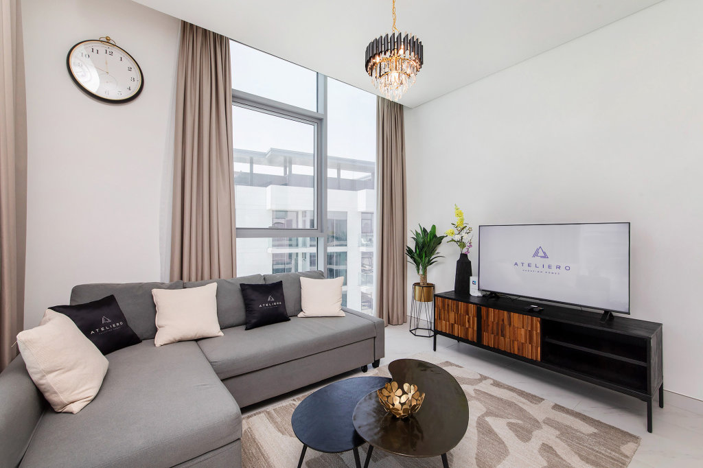 Дубай: Апартаменты Amazing 1BR with Lagoon view at District One