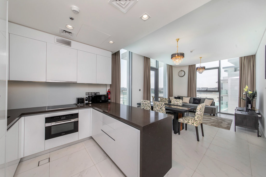 Дубай: Апартаменты Amazing 1BR with Lagoon view at District One