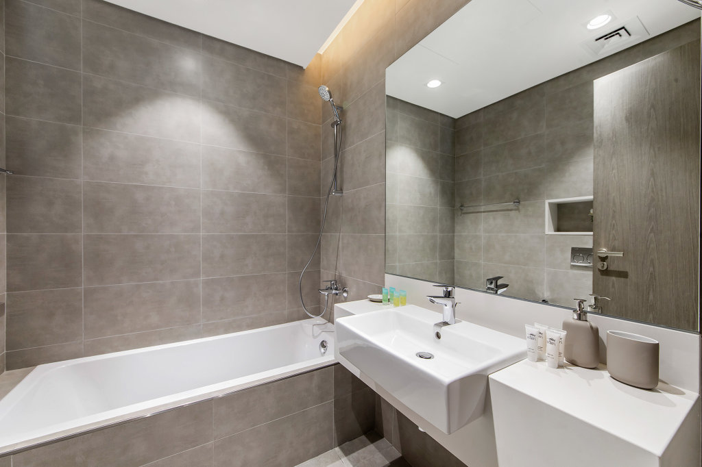 Дубай: Апартаменты Amazing 1BR with Lagoon view at District One