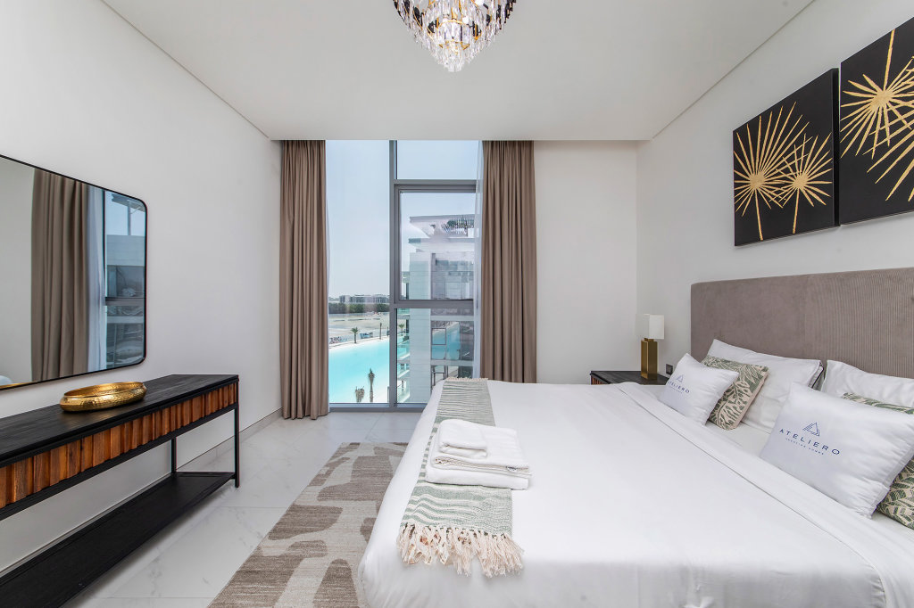 Дубай: Апартаменты Amazing 1BR with Lagoon view at District One