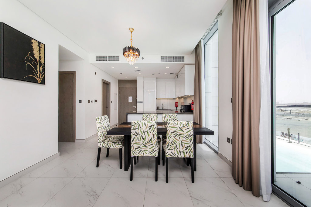 Дубай: Апартаменты Amazing 1BR with Lagoon view at District One