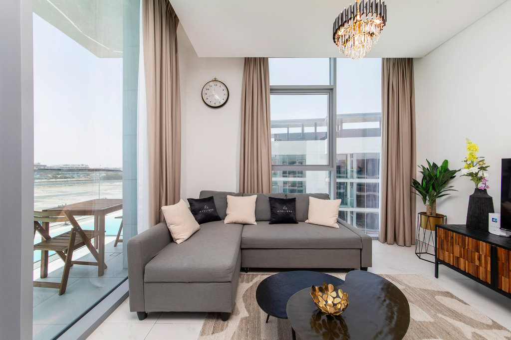 Дубай: Апартаменты Amazing 1BR with Lagoon view at District One
