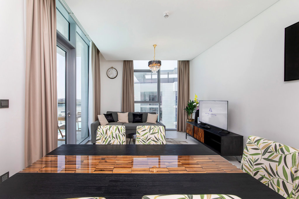 Дубай: Апартаменты Amazing 1BR with Lagoon view at District One