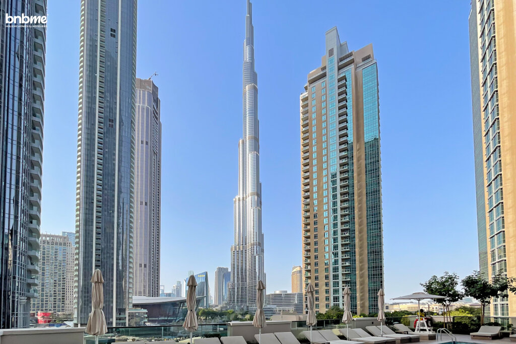 Дубай: Апартаенты Bnbmehomes | Modern 2BR Treasure nr Dubai Fountain - 3302