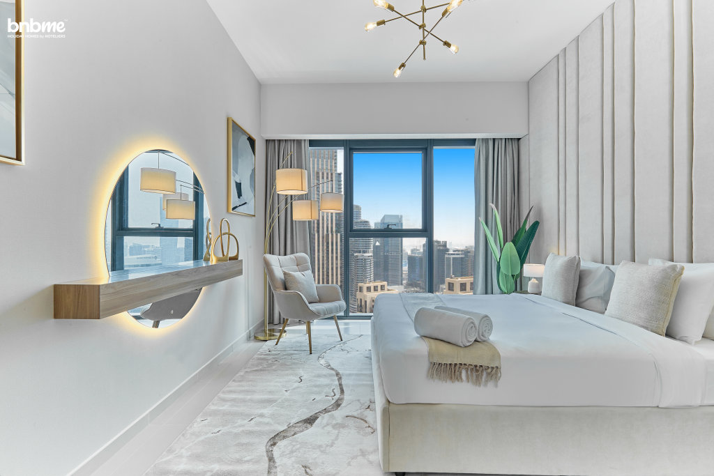 Дубай: Апартаенты Bnbmehomes | Modern 2BR Treasure nr Dubai Fountain - 3302