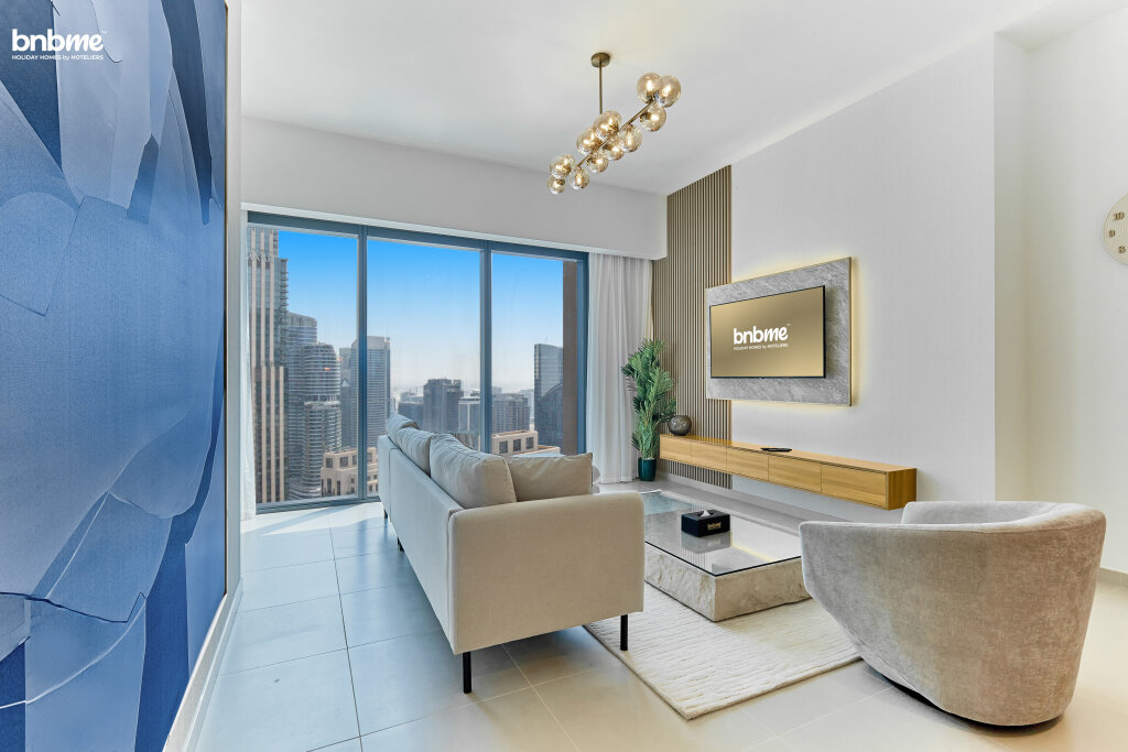 Дубай: Апартаенты Bnbmehomes | Modern 2BR Treasure nr Dubai Fountain - 3302