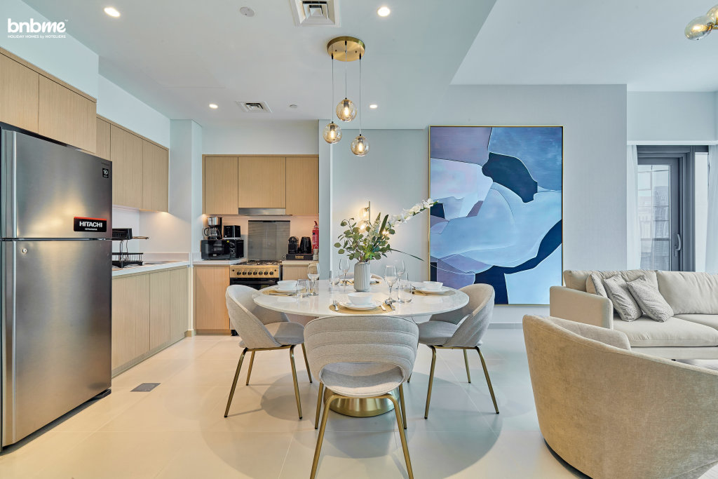 Дубай: Апартаенты Bnbmehomes | Modern 2BR Treasure nr Dubai Fountain - 3302