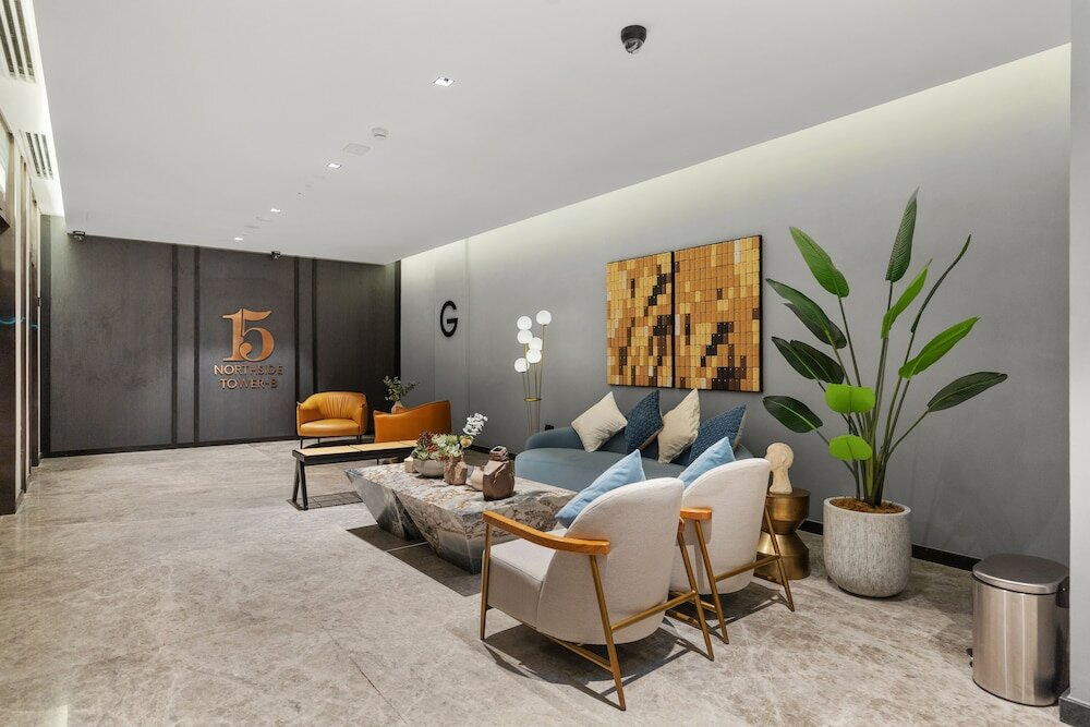 Дубай: Waves - City Serenity: Luxe Living at 15 Northside Tower 2